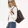 Chloé Spin tote bag in python-effect leather