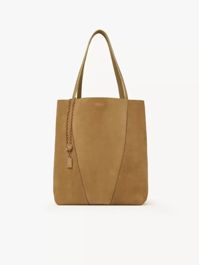 Chloé Spin tote bag in suede leather