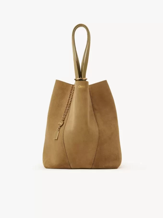 Chloé Spin tote bag in suede leather