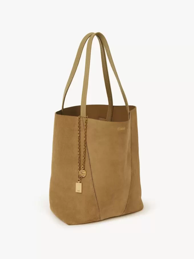 Chloé Spin tote bag in suede leather