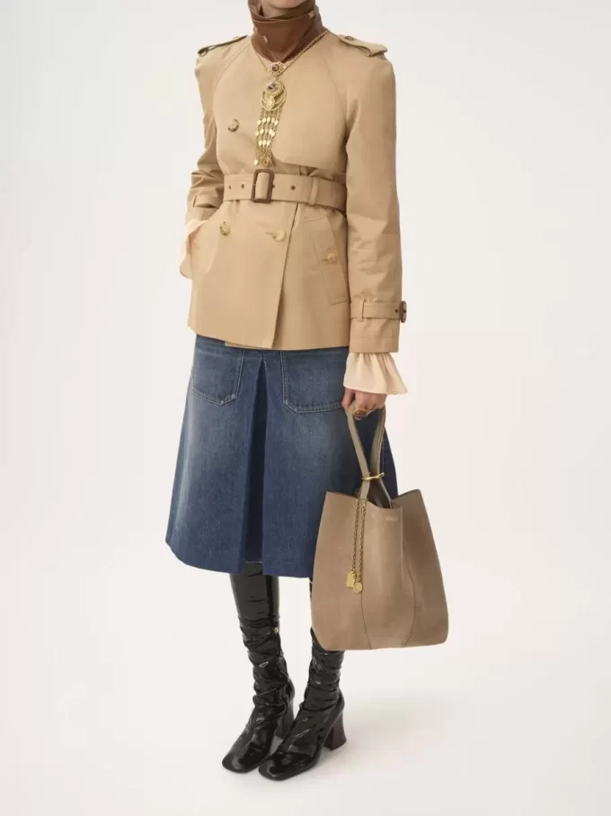 Chloé Spin tote bag in suede leather