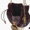 Château Treasures crossbody bag in grained & suede leather