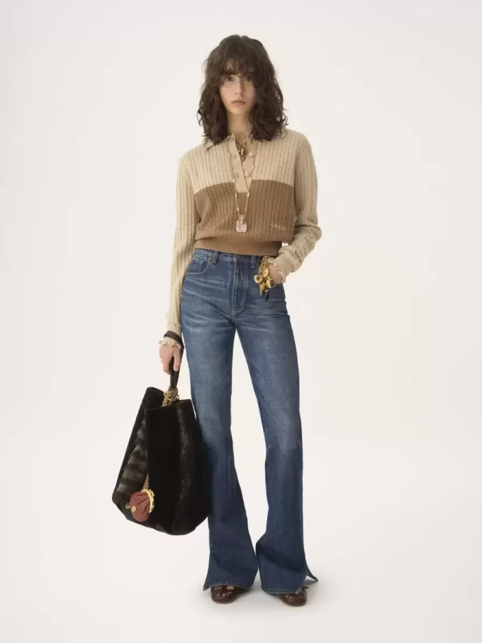 Collar sweater in a wool & cashmere knit