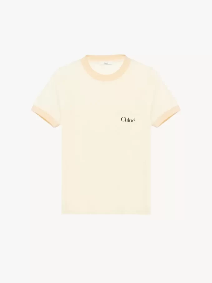 Crew-neck logo T-shirt in cotton jersey