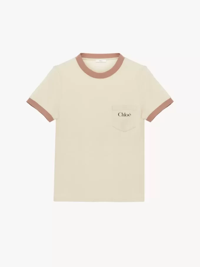 Crew-neck logo T-shirt in cotton jersey