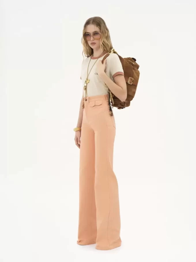 Crew-neck logo T-shirt in cotton jersey