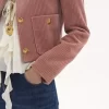 Cropped boxy jacket in velvet