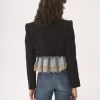 Cropped Spencer jacket in wool crêpe