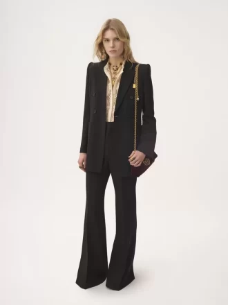 Double-breasted tailored jacket in a crêpe mix