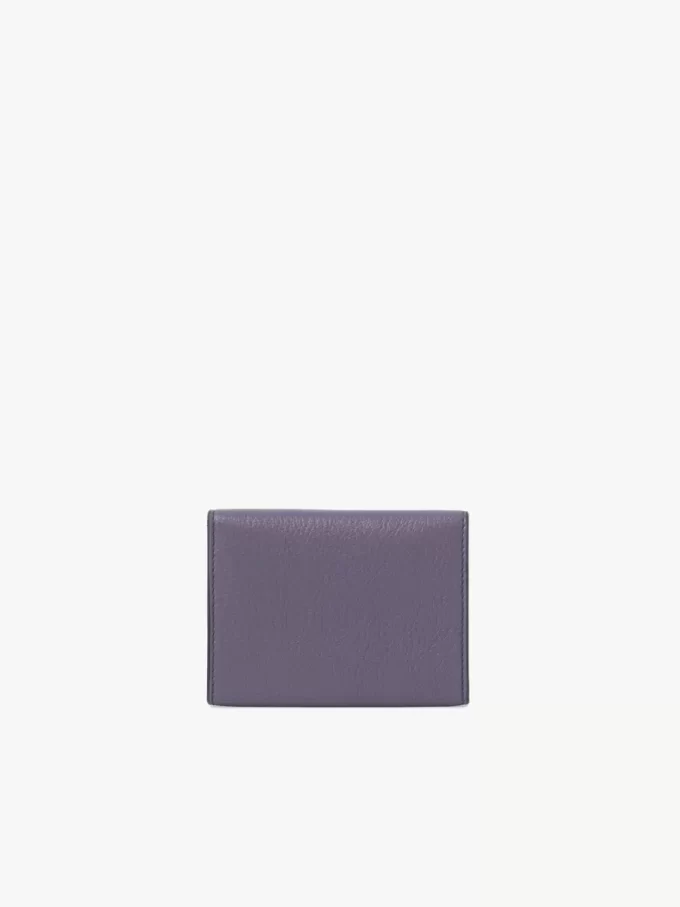 Envelope card holder in grained leather
