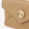 Envelope card holder in grained leather
