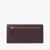 Envelope long wallet with flap in grained leather