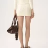 Fitted mini skirt in a wool & cashmere knit