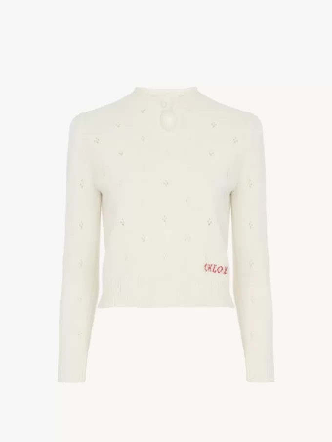 Fitted sweater in a wool & cashmere knit Fitted sweater in a wool & cashmere knit