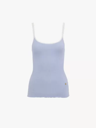 Fitted tank top in cotton
