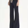 Flared tailored pants in stretch wool