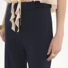 Flared tailored pants in stretch wool