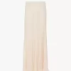 Fluid maxi skirt in silk mousseline