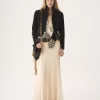 Fluid maxi skirt in silk mousseline
