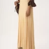 Fluid maxi skirt in silk mousseline