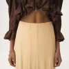 Fluid maxi skirt in silk mousseline
