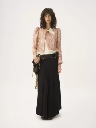 Fluid maxi skirt in washed silk satin