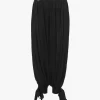 Fluid pleated pants in silk charmeuse