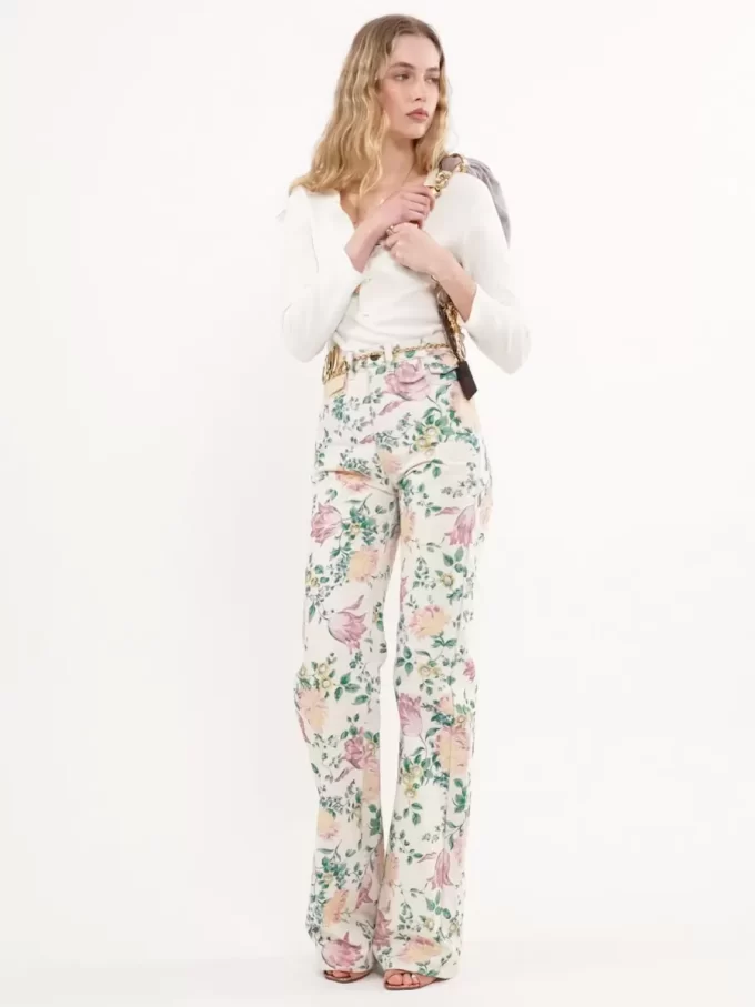 High-rise flare jeans in denim