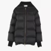 High-neck puffer jacket in shiny nylon