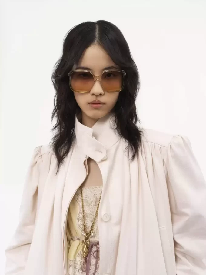 High-neck utilitarian jacket in cotton canvas