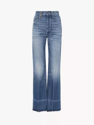 High-rise bootcut jeans in denim
