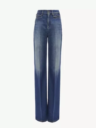High-rise flare jeans in denim