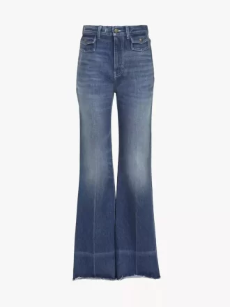 High-rise flare jeans in denim