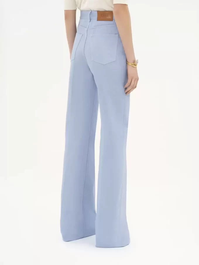 High-rise flare jeans in denim