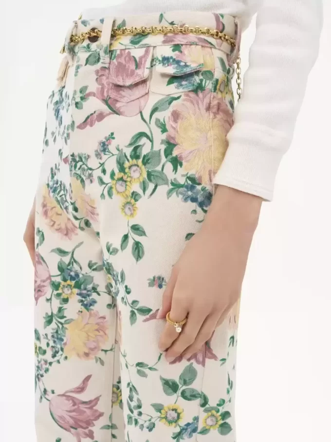 High-rise flare jeans in denim