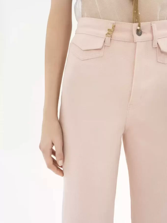 High-rise flare jeans in denim