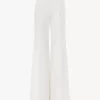High-rise flared pants in cotton canvas