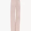 High-rise flared pants in suede