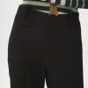 High-rise flared pants in wool grain de poudre