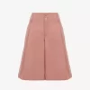 High-rise wide-leg bermuda shorts in cotton
