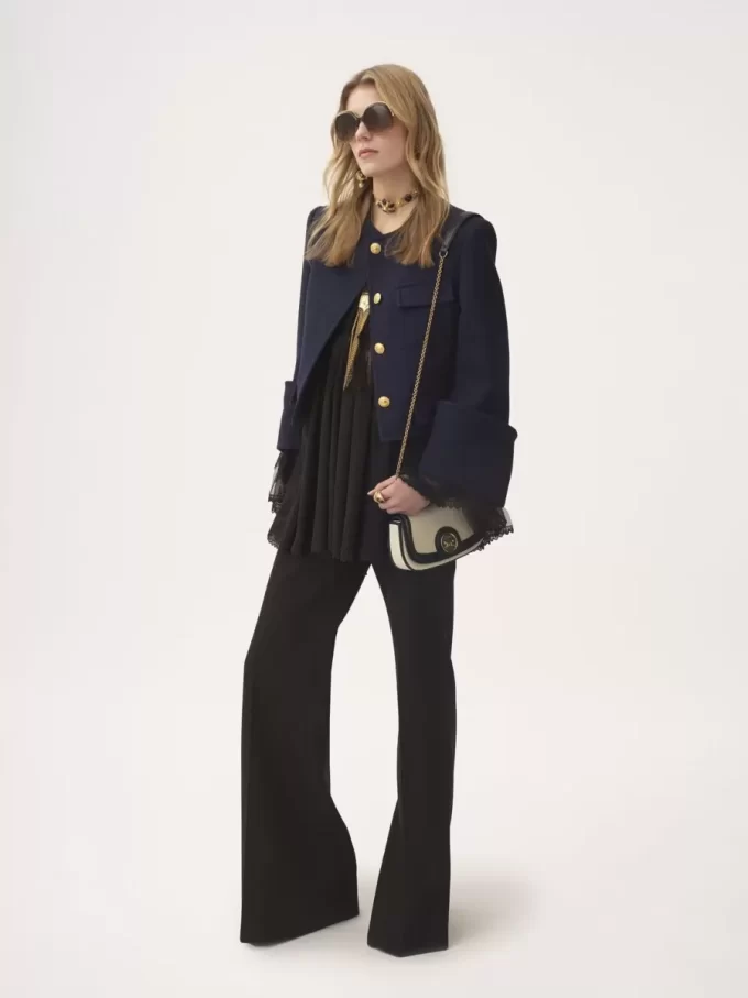 Horse Medal crossbody bag in canvas & grained leather