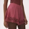 Lace-trimmed lingerie shorts in crêpe de chine