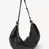 Large Bracelet Hobo bag in grained leather