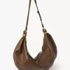 Large Bracelet Hobo bag in grained leather