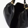 Large Bracelet Hobo bag in grained leather