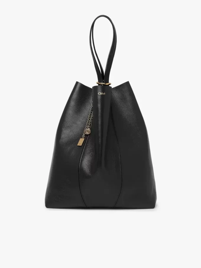 Large Chloé Spin tote bag in grained leather