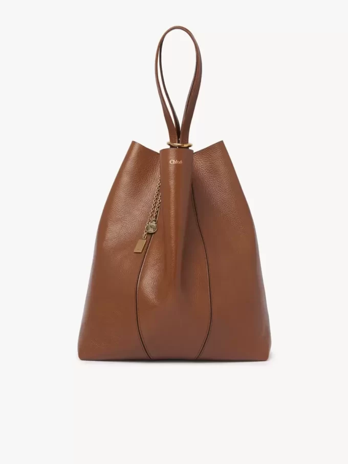 Large Chloé Spin tote bag in grained leather