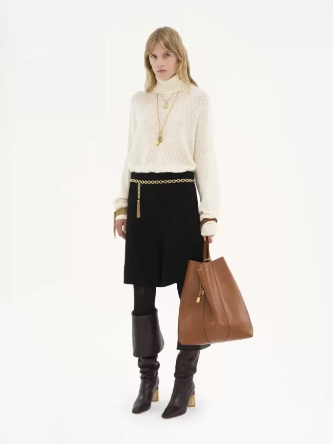 Large Chloé Spin tote bag in grained leather