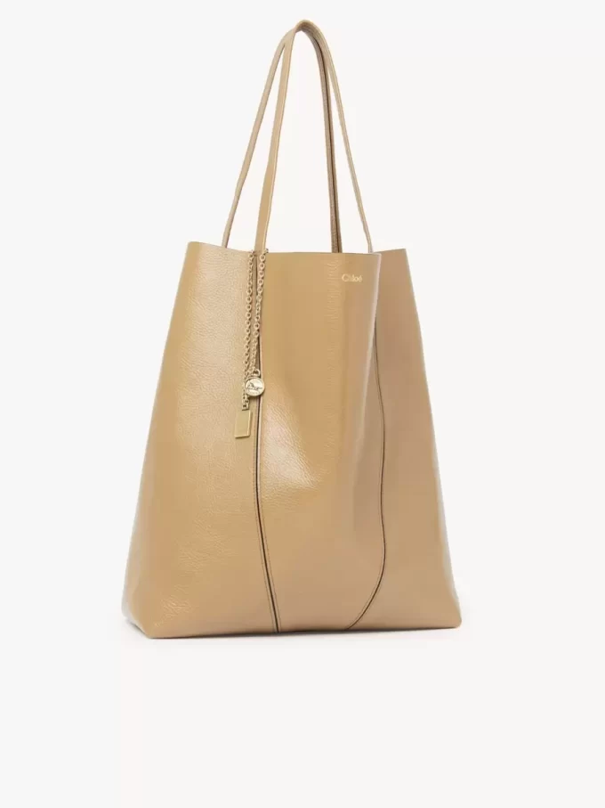 Large Chloé Spin tote bag in grained leather