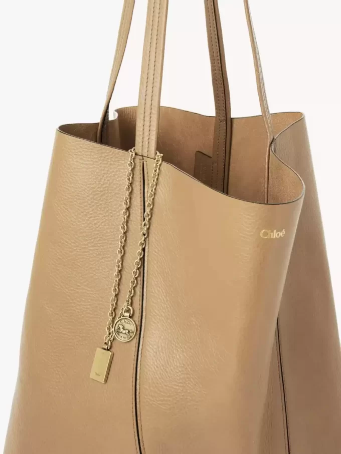Large Chloé Spin tote bag in grained leather